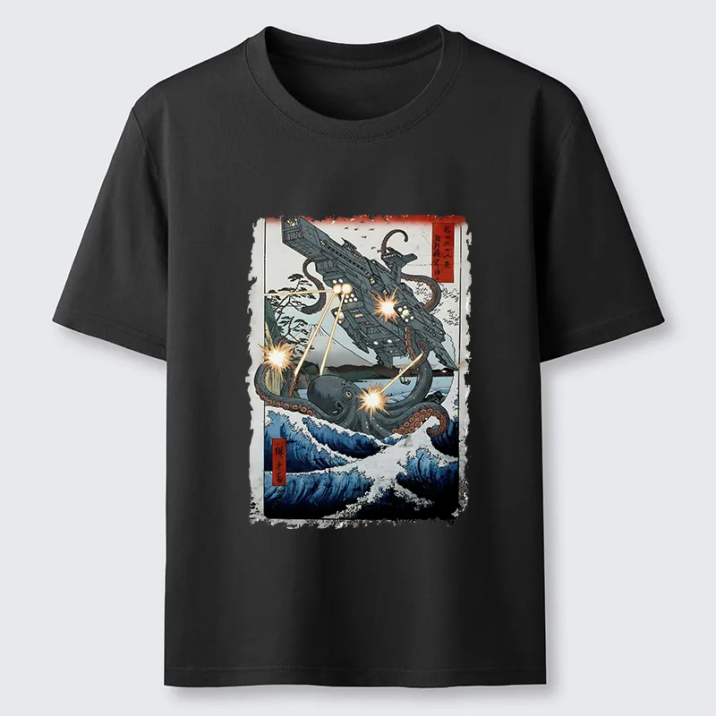 Tokyo-Tiger Octopus VS Spaceship Classic T-Shirt