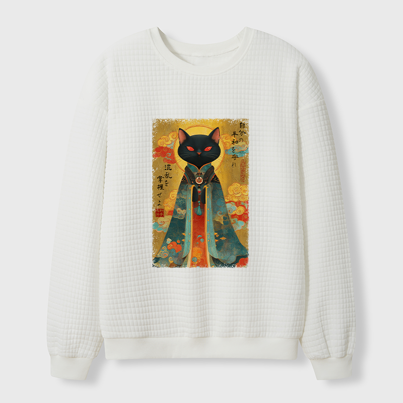 Tokyo-Tiger Master Your Chaos, Protect Your Peace Waffle Sweatshirt