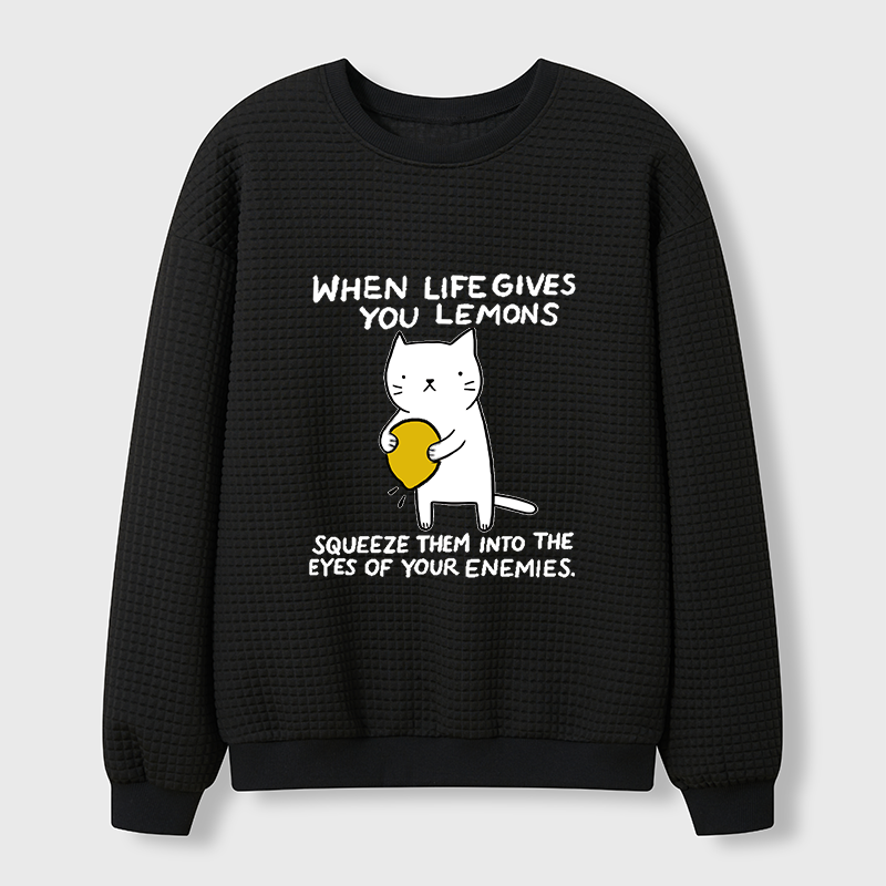 Tokyo-Tiger Attack The Enemy With Lemon Juice Waffle Sweatshirt