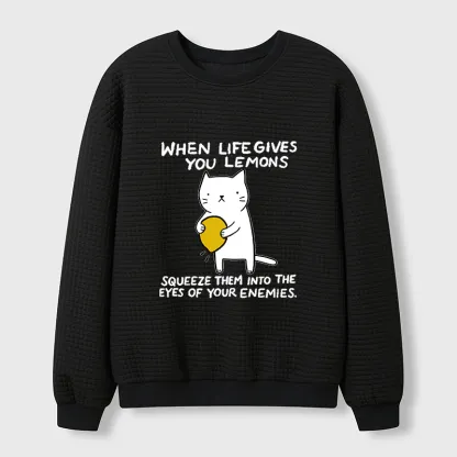 Tokyo-Tiger Attack The Enemy With Lemon Juice Waffle Sweatshirt