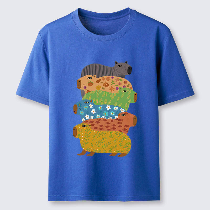 Tokyo-Tiger Colorful Capybaras Classic T-Shirt