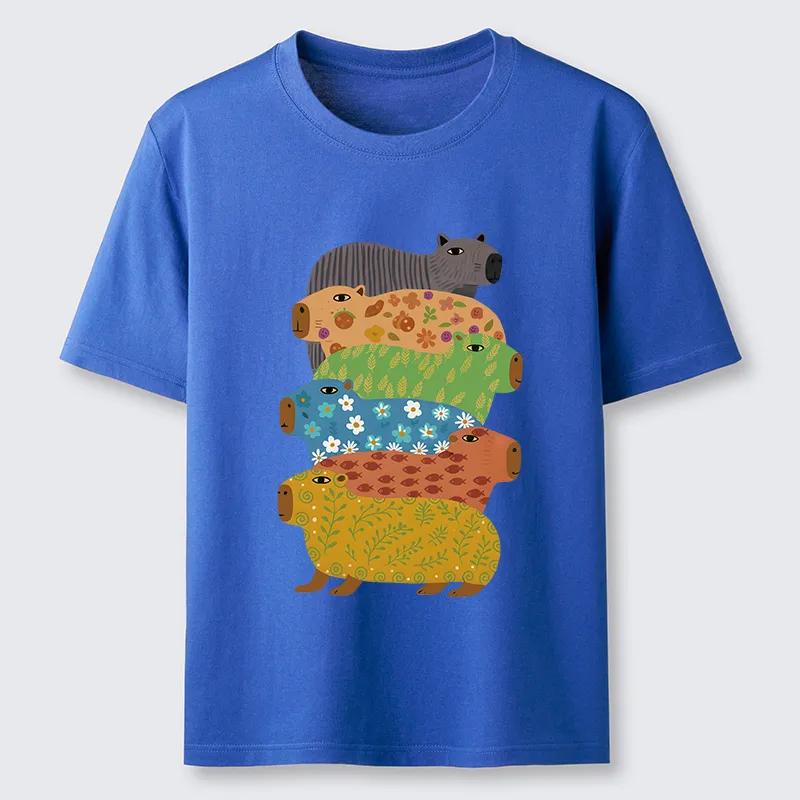Tokyo-Tiger Colorful Capybaras Classic T-Shirt