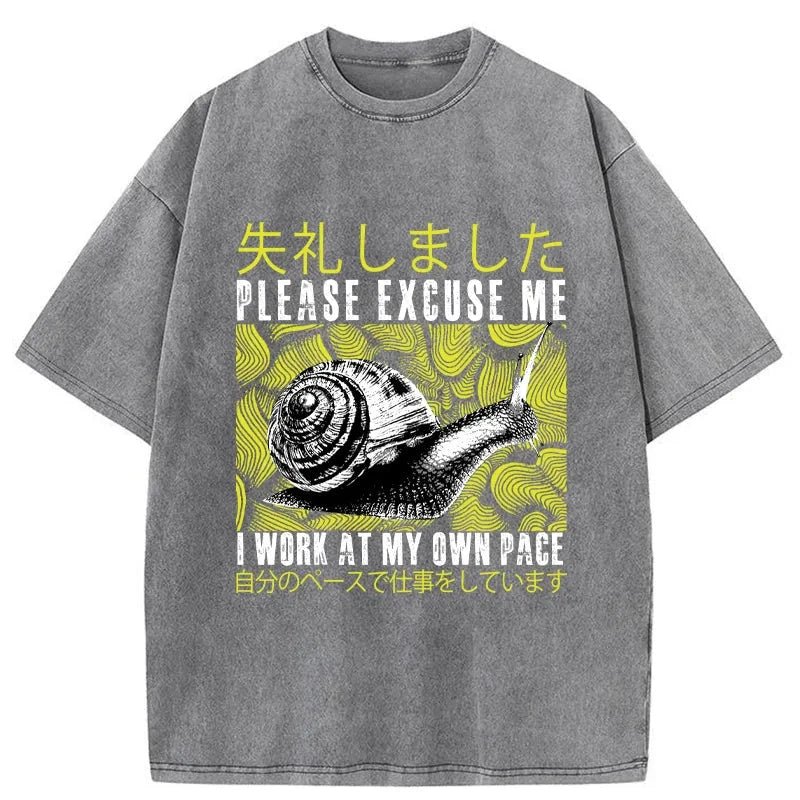 Tokyo-Tiger Snails That Work According To Their Own Rules Washed T-Shirt