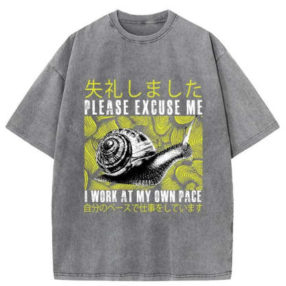 Tokyo-Tiger Snails That Work According To Their Own Rules Washed T-Shirt