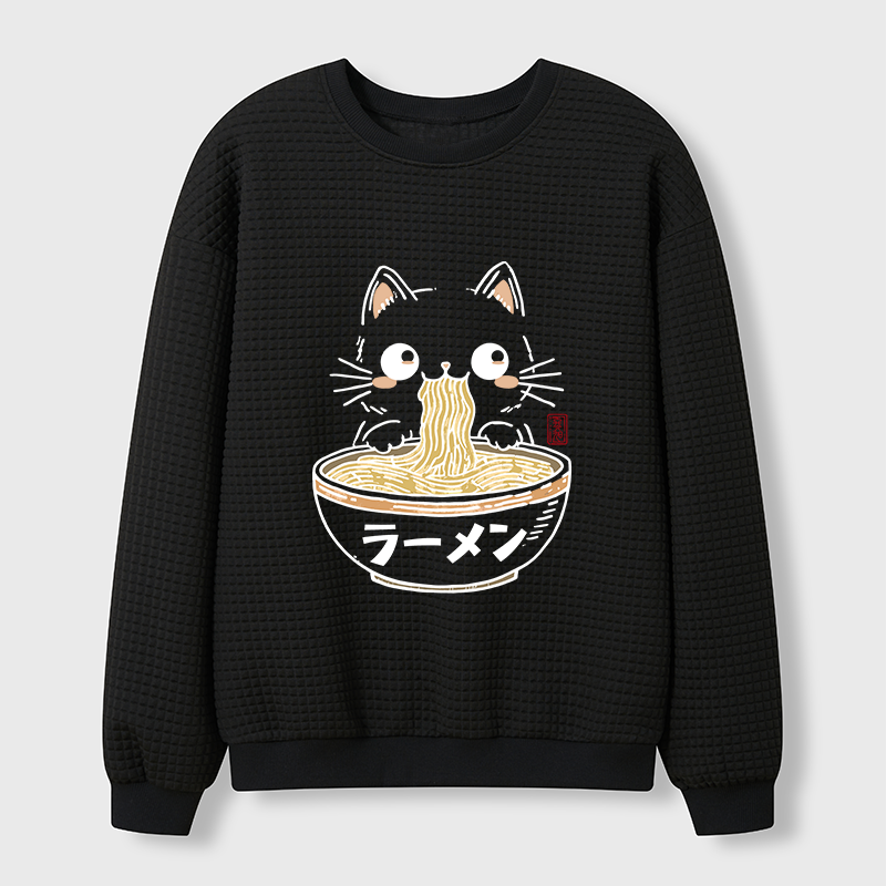 Tokyo-Tiger Purramen Time Waffle Sweatshirt