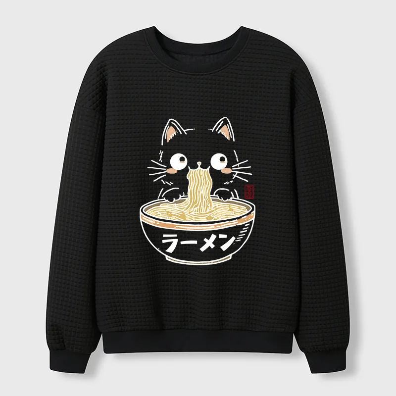 Tokyo-Tiger Purramen Time Waffle Sweatshirt