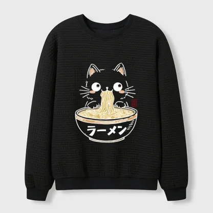 Tokyo-Tiger Purramen Time Waffle Sweatshirt