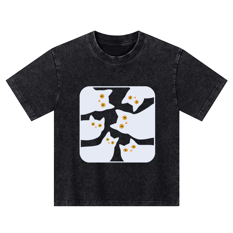 Tokyo-Tiger Cats Are Watching You Kids Washed T-Shirt
