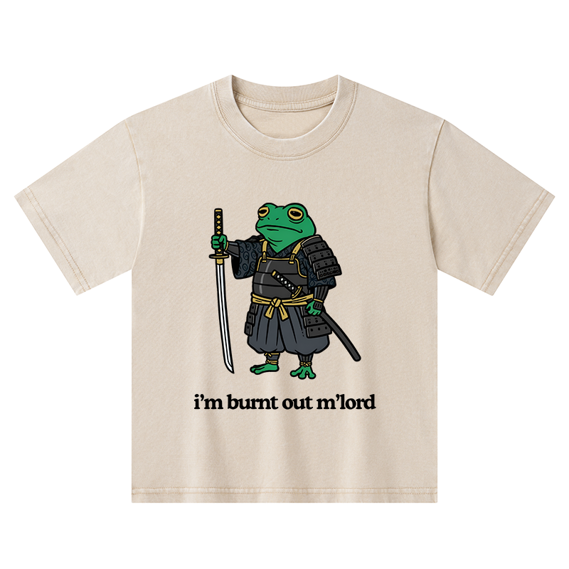 Tokyo-Tiger Tired Frog Kids Washed T-Shirt