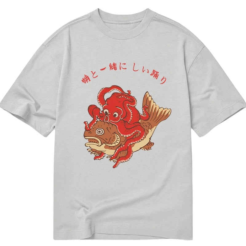Tokyo-Tiger Octopus And Koi Dance Together Classic T-Shirt