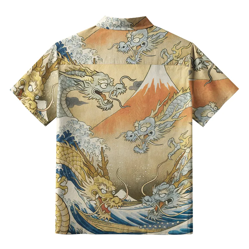 Tokyo-Tiger Japanese Ancient Dragon Aloha Hawaiian Shirt