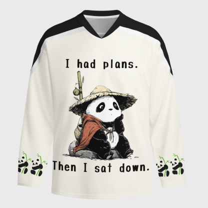 Tokyo-Tiger Maybe Later Panda Long-Sleeve Hockey Jersey