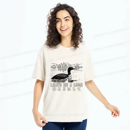 Tokyo-Tiger Leave Me Alone Funny Washed T-Shirt