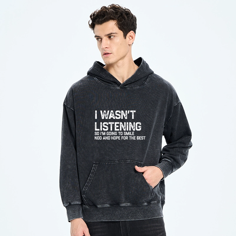 Tokyo-Tiger Indifferent To Everything Washed Hoodie