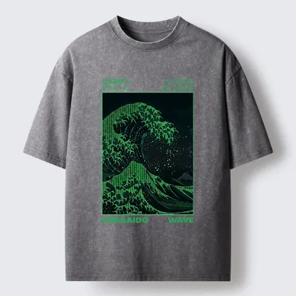 Tokyo-Tiger The Great Code Wave Washed T-Shirt