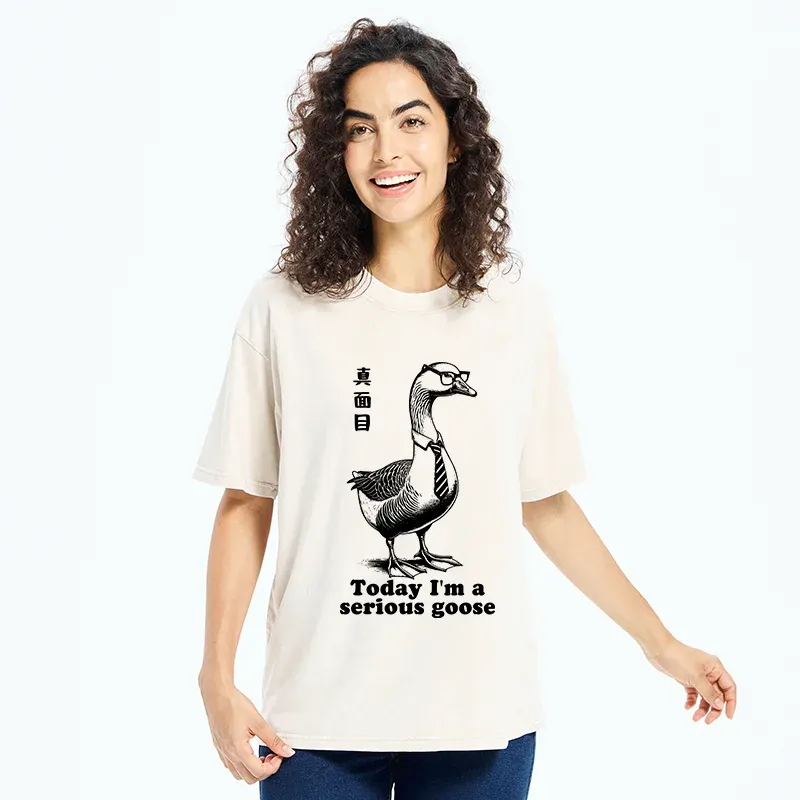 Tokyo-Tiger Serious Goose Washed T-Shirt