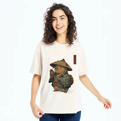 Tokyo-Tiger Traveling Capybara Washed T-Shirt