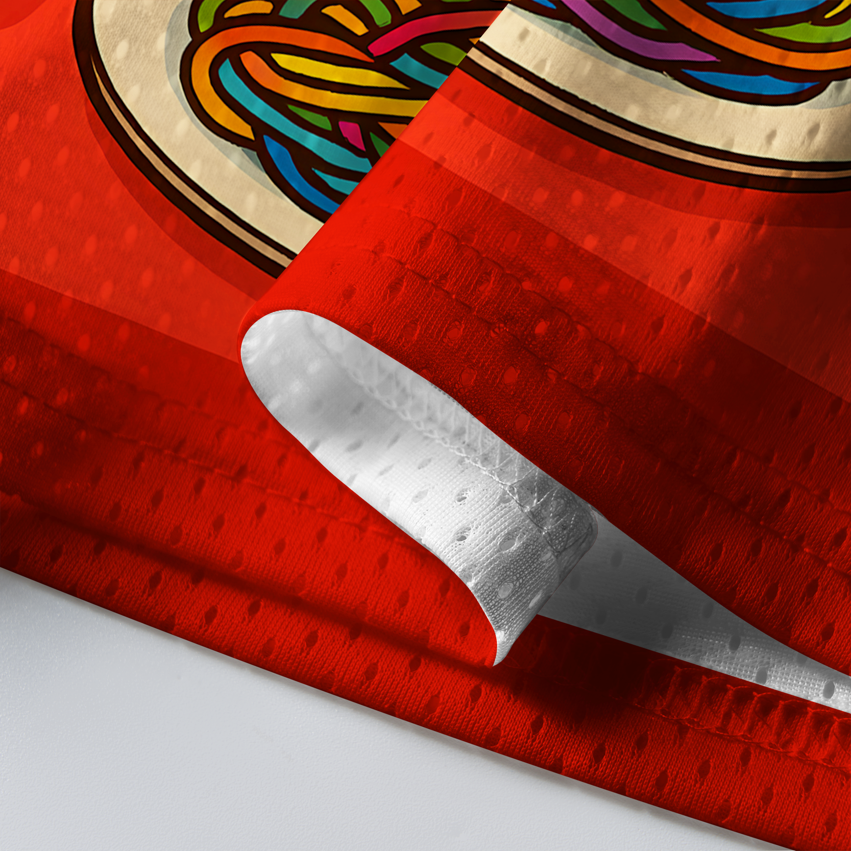 Tokyo-Tiger Rainbow Pasta Duck Mesh Jersey