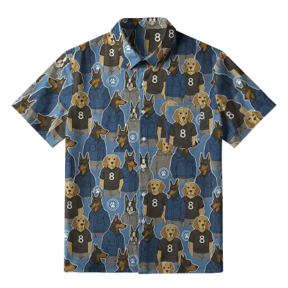 Tokyo-Tiger Funny Dogs Wearing Clothes Button-up Shirt