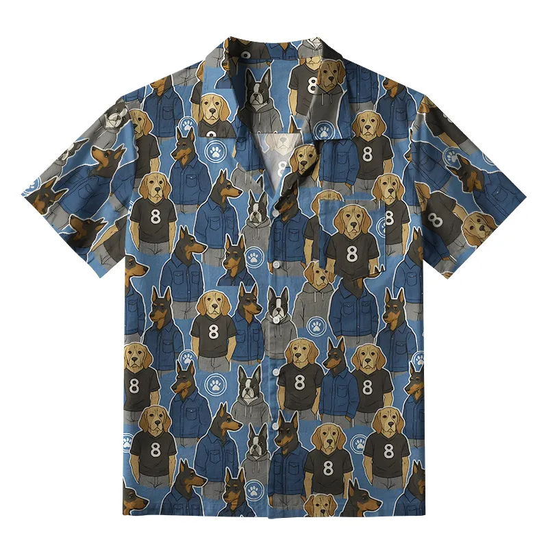 Tokyo-Tiger Funny Dogs Wearing Clothes Aloha Hawaiian Shirt