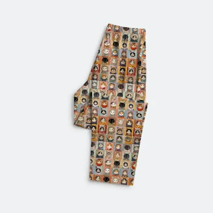 Tokyo-Tiger Kitty Quilt Family Pajama Sets