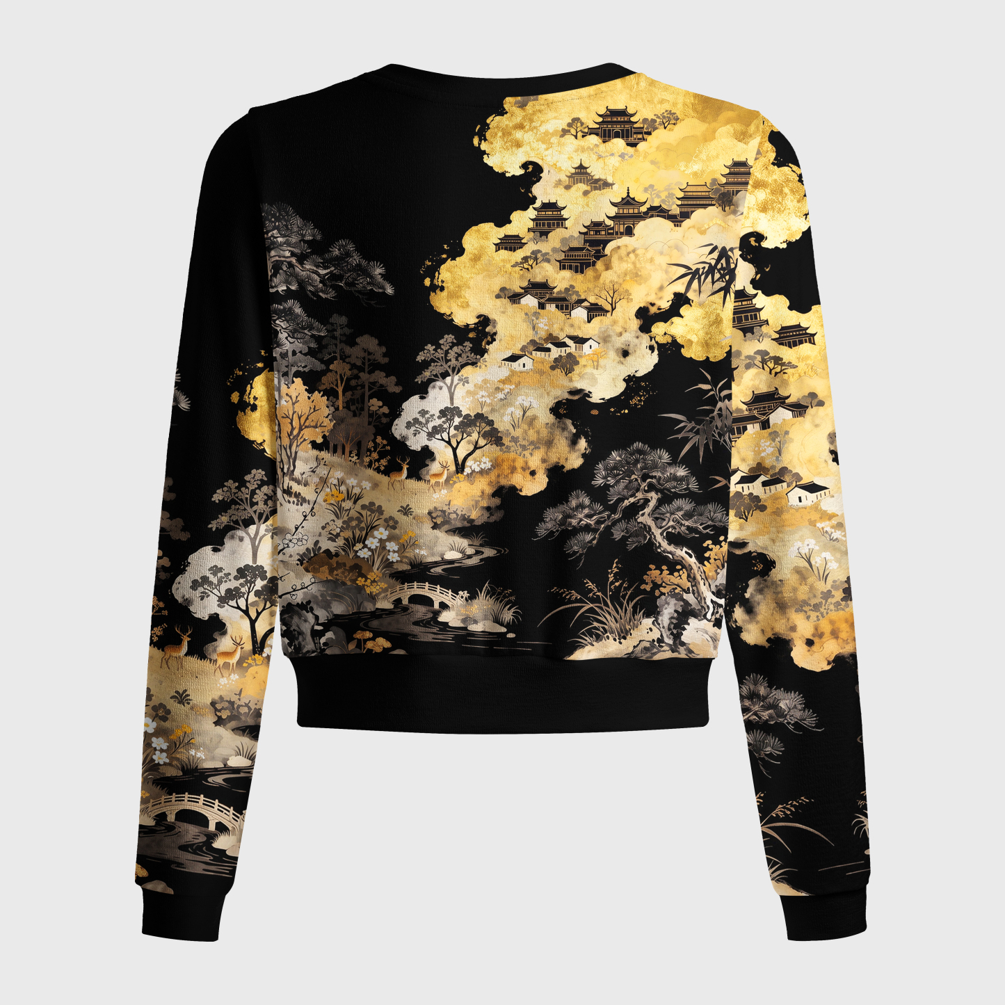 Tokyo-Tiger Vintage Oriental Landscape Women's Lightweight Cardigan