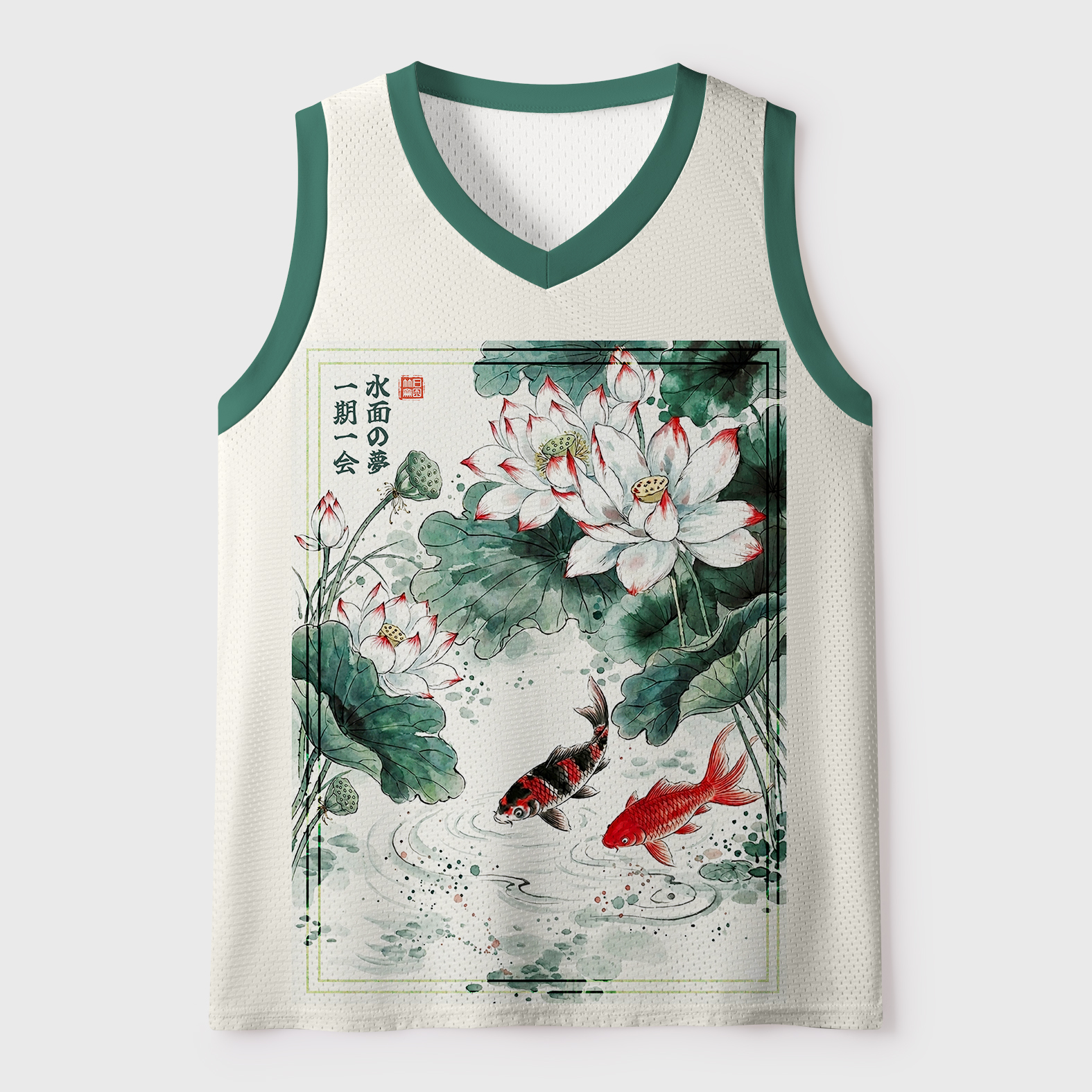 Tokyo-Tiger Lotus Lights Koi Dreams Mesh Tank Top