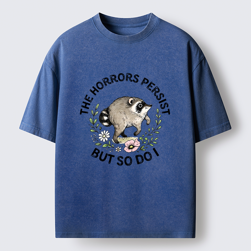 Tokyo‑Tiger Jimothy Raccoon Funny Meme Washed T‑Shirt