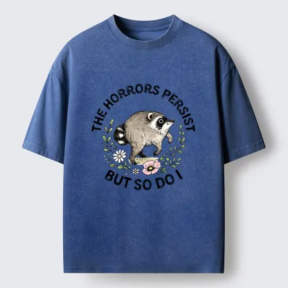 Tokyo‑Tiger Jimothy Raccoon Funny Meme Washed T‑Shirt