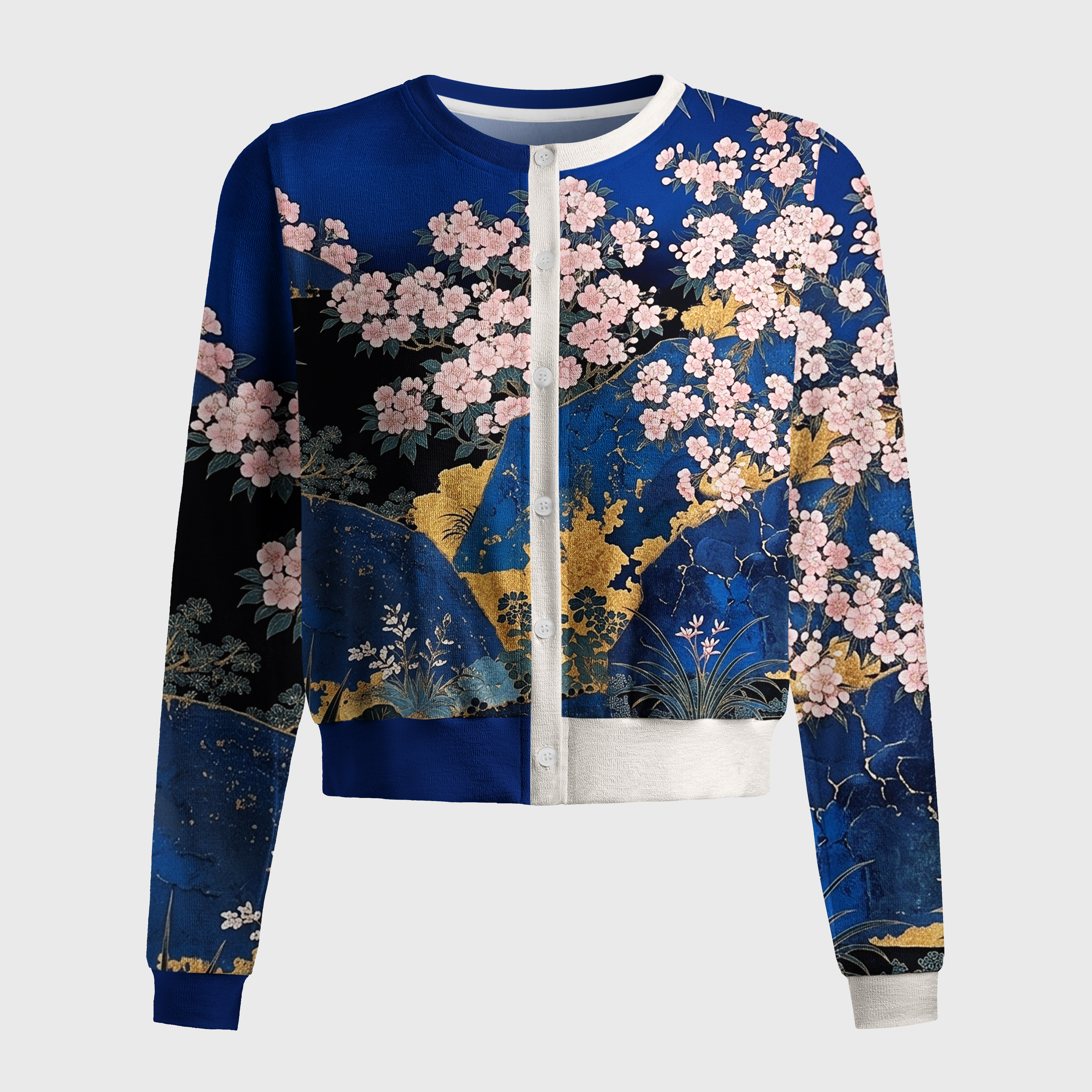 Tokyo-Tiger Graceful Beauty In An Oriental Garden Women's Lightweight Cardigan