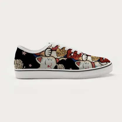 Tokyo-Tiger Traditional Japanese Elements Canvas Shoes