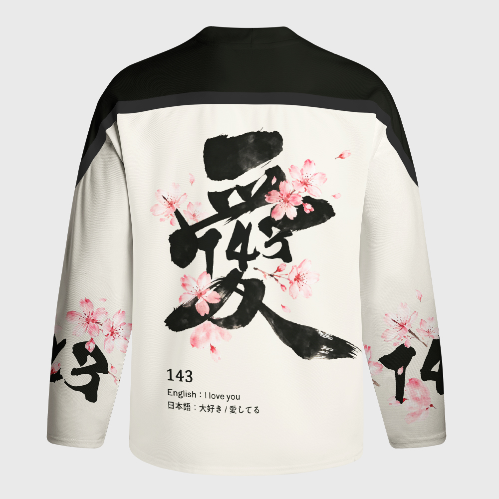 Tokyo-Tiger Love In Bloom Long-Sleeve Hockey Jersey