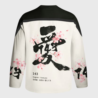 Tokyo-Tiger Love In Bloom Long-Sleeve Hockey Jersey