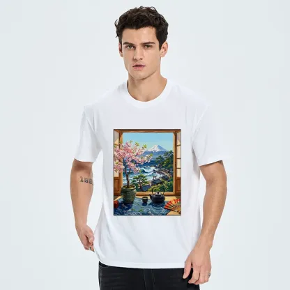 Tokyo-Tiger Mount Fuji View From Japanese Window Classic T-Shirt