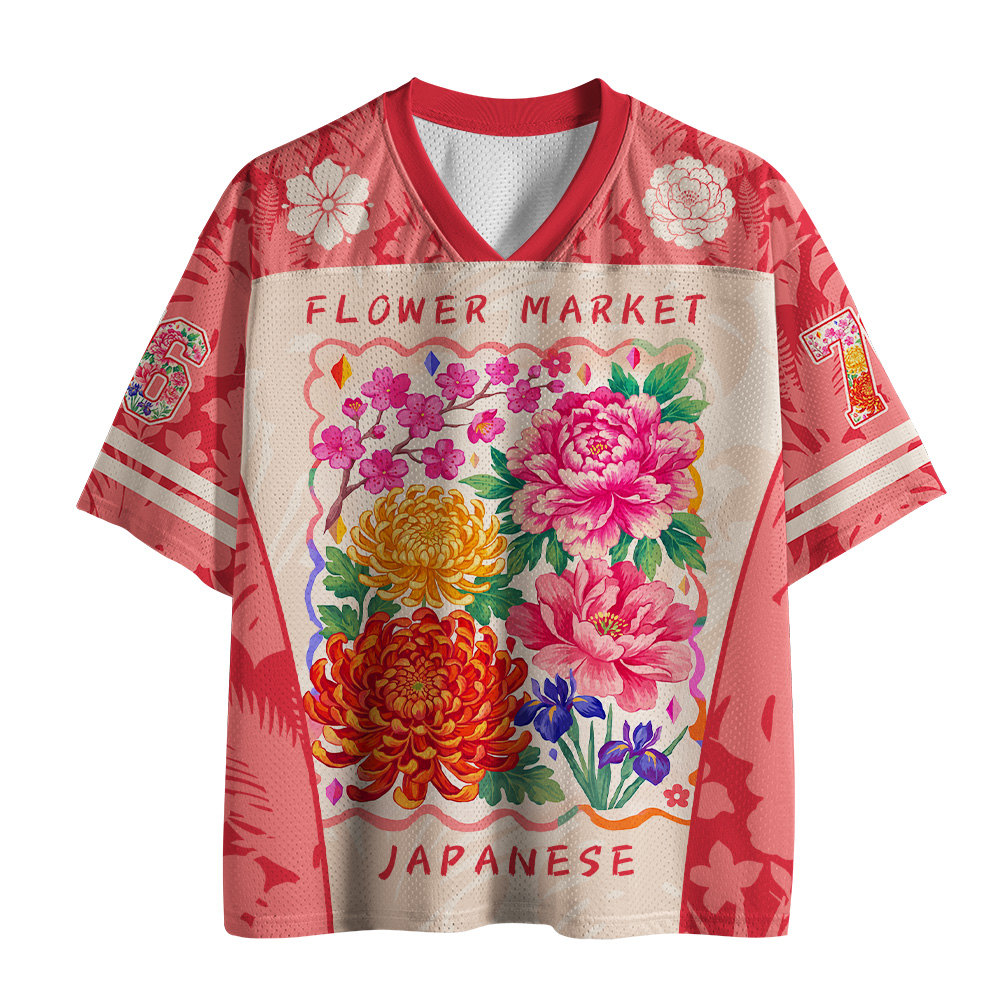 Tokyo-Tiger Bold Petal Art Mesh Jersey