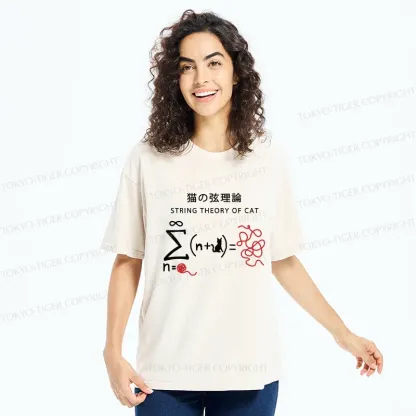 Tokyo-Tiger String Theory Of Cat Washed T-Shirt