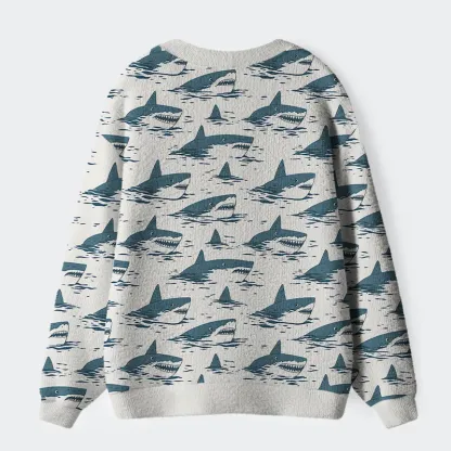 Tokyo-Tiger Sea Shark Ugly Cardigan Sweater