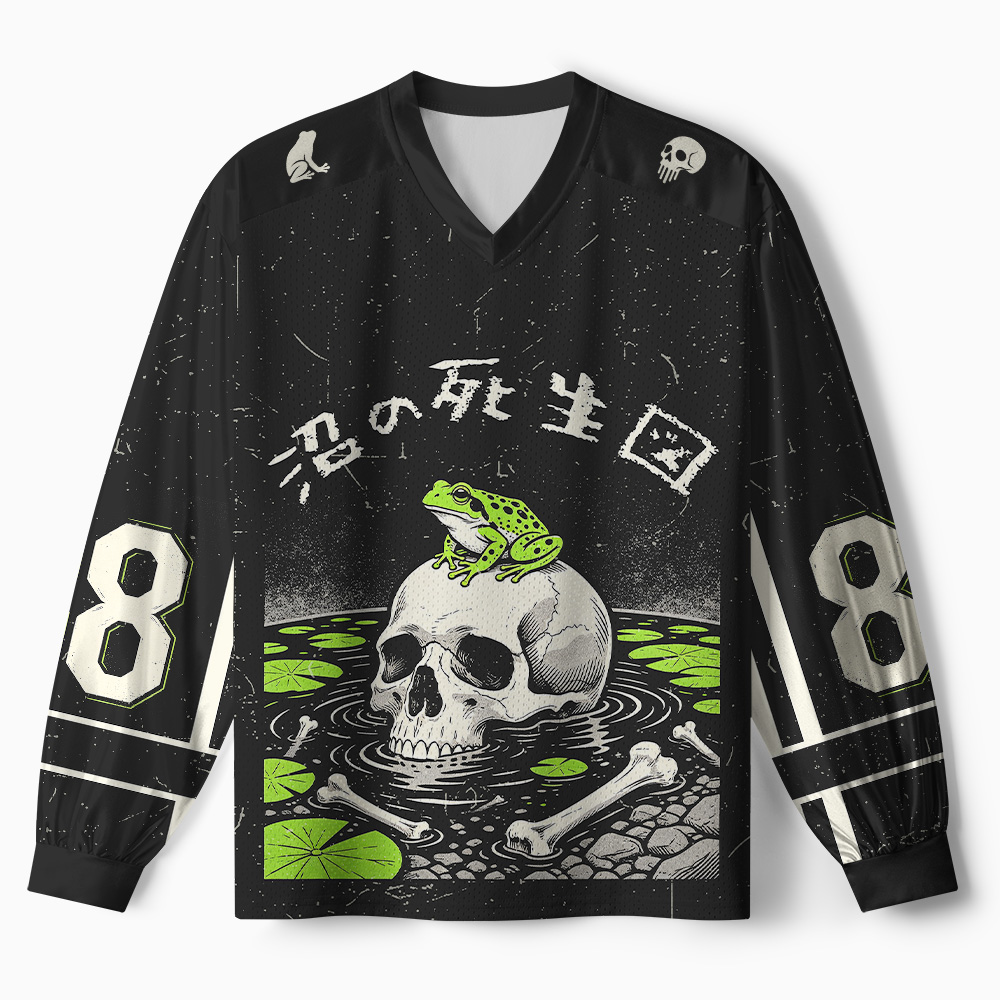 Tokyo-Tiger Mire Frog Skeleton Paneled Long Sleeve Jersey
