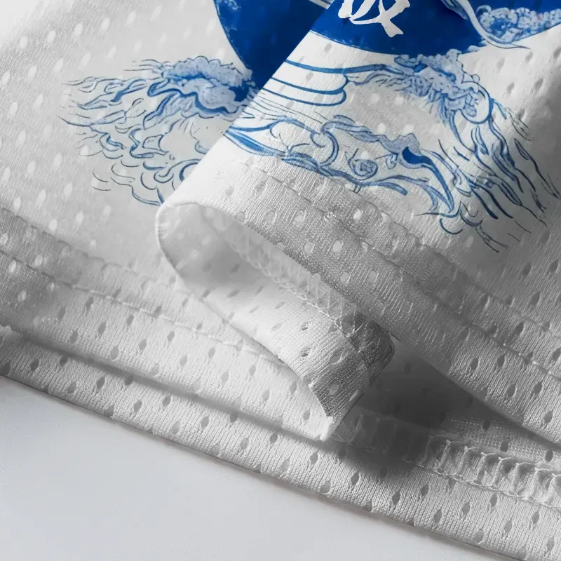 Tokyo-Tiger The Great Wave Of Ramen And Koi Mesh Jersey