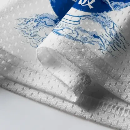 Tokyo-Tiger The Great Wave Of Ramen And Koi Mesh Jersey