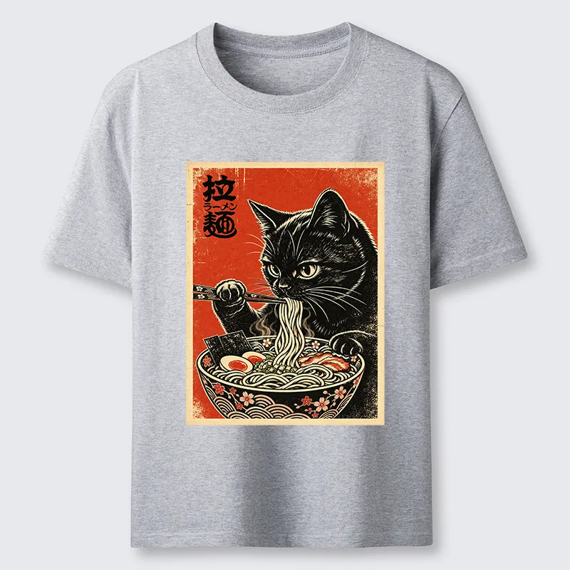 Tokyo-Tiger Japanese Ramen Cat Art Classic T-Shirt