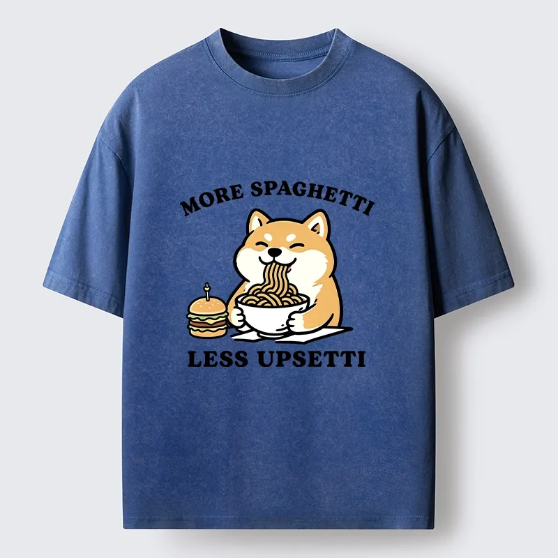Tokyo‑Tiger Funny Spaghetti Dog Washed T‑Shirt