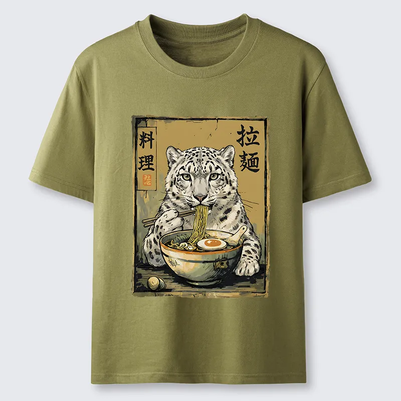 Tokyo-Tiger Ramen Snow Leopard Meme Classic T-Shirt
