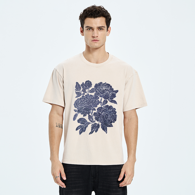 Tokyo-Tiger Peony Washed T-Shirt
