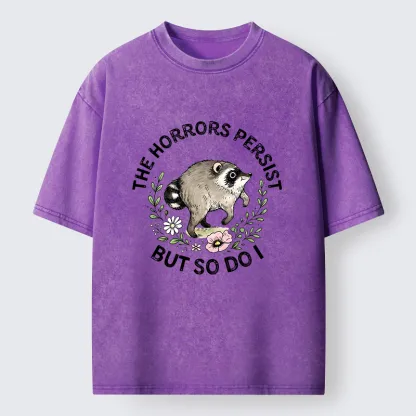 Tokyo‑Tiger Jimothy Raccoon Funny Meme Washed T‑Shirt