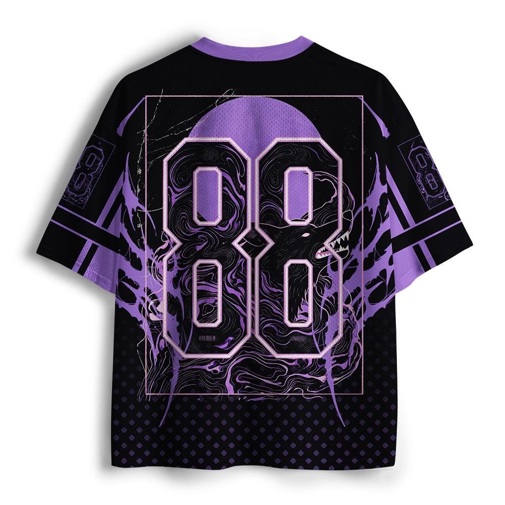 Tokyo-Tiger Purple Wolf Moon Girl Mesh Jersey