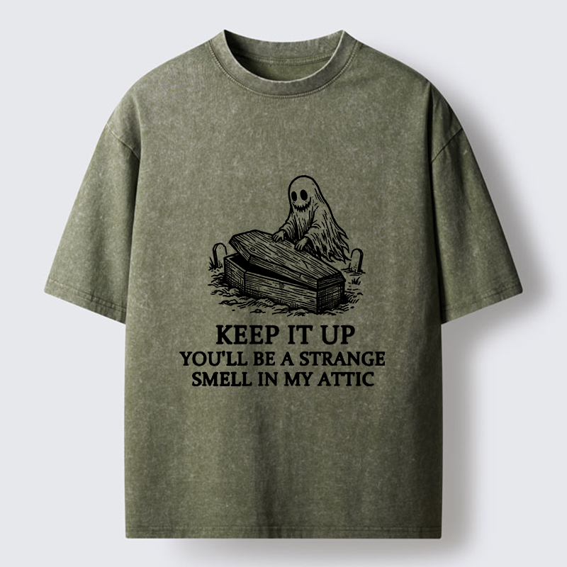 Tokyo‑Tiger Funny Ghost Prank Washed T-Shirt