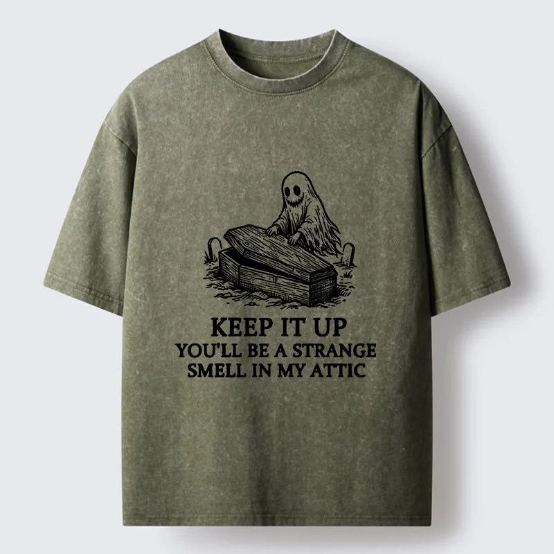 Tokyo‑Tiger Funny Ghost Prank Washed T-Shirt