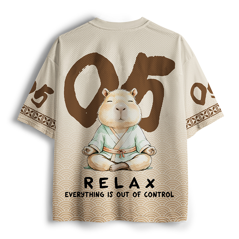Tokyo-Tiger Zen Capybara Fun Mesh Jersey