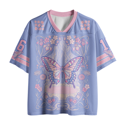 Tokyo-Tiger Floral Butterfly Mesh Jersey